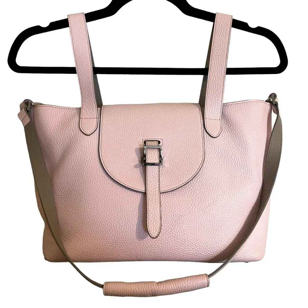Meli Melo Dusty Pink Medium Thela Bag With Shoulder Strap